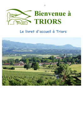 Bienvenue À TRIORS