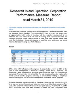 Performance Measure Report 2019