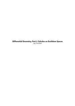 Differential Geometry, Part I: Calculus on Euclidean Spaces Jay Havaldar from Wikipedia
