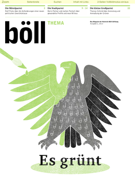 Böll Stiftung: THEMA Ausgabe 1, 2013, Das Magazin Der Heinrich-Böll
