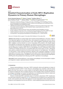 Detailed Characterization of Early HIV-1 Replication Dynamics in Primary Human Macrophages