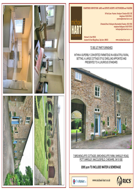 7 Birchencliffe Cottages, Birchencliffe Farm, Shrigley Road, Pott Shrigley, Macclesfield, Cheshire, Sk10 5Se