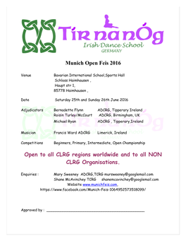 Munich Open Feis 2016