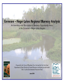 Genesee – Finger Lakes Regional Blueway Analysis an Inventory and Description of Regional Blueway Opportunity Areas