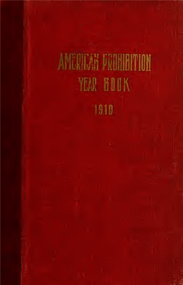American Prohibition Year Book for 1910