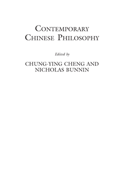 Contemporary Chinese Philosophy.Pdf