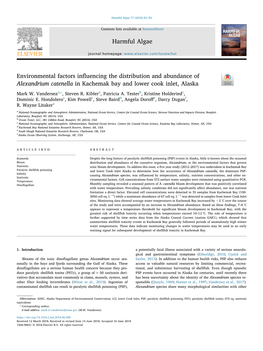 Environmental Factors Influencing the Distribution and Abundance Of