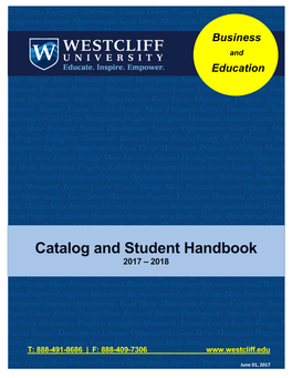 Catalog and Student Handbook 2017 – 2018