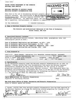 P. 51966 This Form Is for Use in Documenting Multiple Property G: Oups R Sever Historic Contexts
