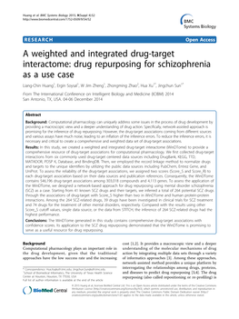 A Weighted and Integrated Drug-Target Interactome
