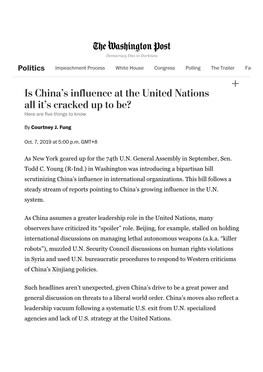 Is China's Influence at the United Nations All It's Cracked up To