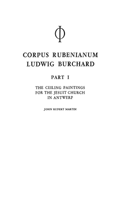 Corpus Rubenianum Ludwig Burchard