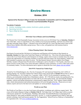 Enviro-News October, 2014