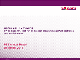 UK and Non-UK First-Run and Repeat Programming