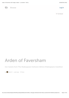 Arden of Faversham (With Images, Tweets) · Si Marathon · Storify 20/06/2018, 09�42