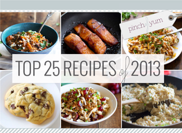 Pinch of Yum Top 25 Recipes