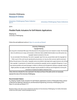 Flexible Fluidic Actuators for Soft Robotic Applications