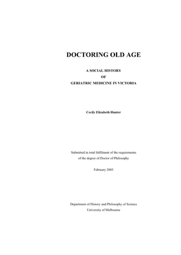 Doctoring Old Age