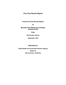 Fourth Five-Year Review Report