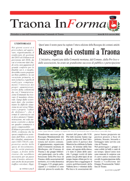 Rassegna Dei Costumi a Traona