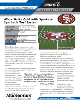 49Ers Strike Gold with Sportexe Synthetic Turf System