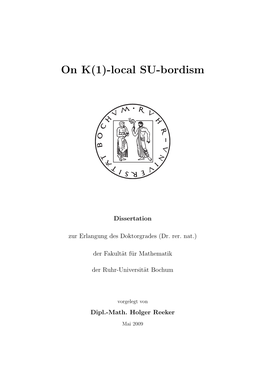 Local SU-Bordism