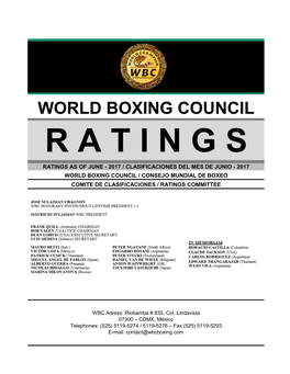 World Boxing Council Ratings