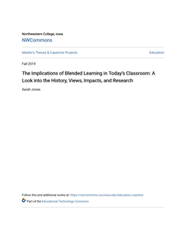 The Implications of Blended Learning in Today's Classroom