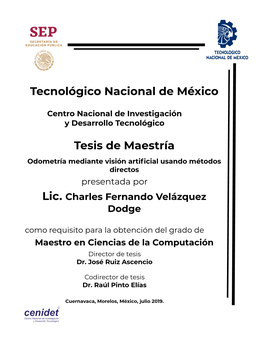 Tecnológico Nacional De México Tesis De Maestría