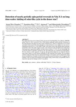 Detection of Nearly Periodic Spin Period Reversals in Vela X-1 on Long Time-Scales: Inkling of Solar-Like Cycle in the Donor Star?