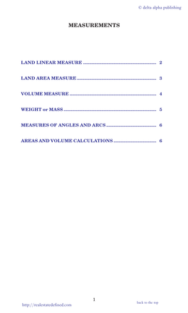 Land Measurements