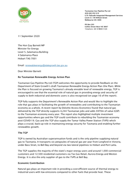 Tasmanian Gas Pipeline Pty Ltd ACN 083 052 019 C/O- Palisade Integrated Management Services Level 27, 140 William Street Melbourne VIC 3000