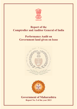 Report of the Comptroller and Auditor General of India Land Given on Lease