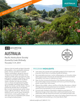 Australia’S Diverse Andabundant Wendy’S Secret Garden, and Tabu Gardens