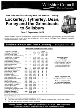 Lockerley, Tytherley, Dean, Farley and the Grimsteads to Salisbury