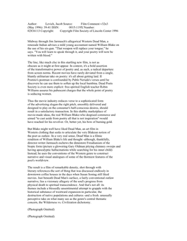 Levich, Jacob Source: Film Comment V32n3 (May 1996): 39-41 ISSN: 0015-119X Number: 02836113 Copyright: Copyright Film Society of Lincoln Center 1996