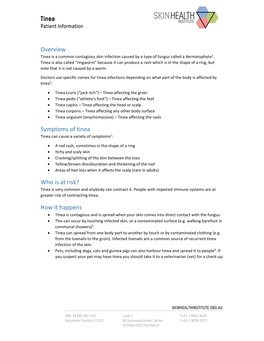 Tinea Patient Information