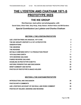 The Lydston and Chatham 1971-S Prototype Ikes