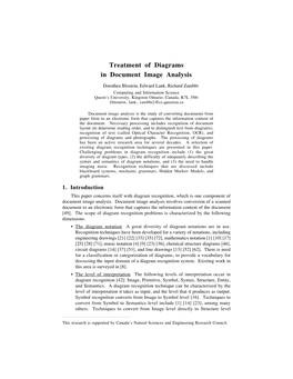 Treatment of Diagrams in Document Image Analysis