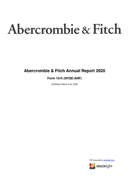 Abercrombie & Fitch Annual Report 2020