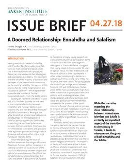 A Doomed Relationship: Ennahdha and Salafism