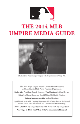2014 MLB Ump Media Guide