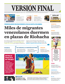 Miles De Migrantes Venezolanos Duermen En Plazas De Riohacha