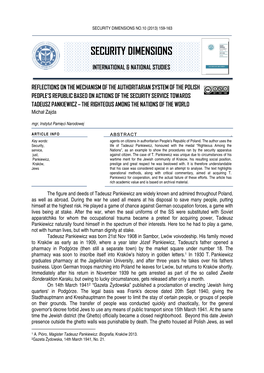 Security Dimensions No.10 (2013) 159-163