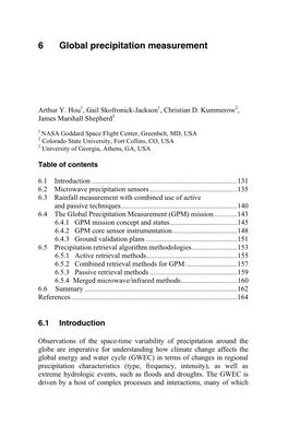 6 Global Precipitation Measurement