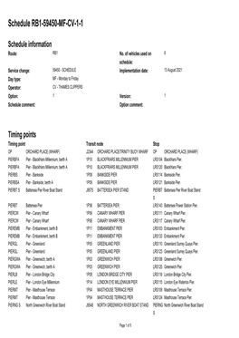 Standard Schedule RB1-59162-MF-CV-1-1