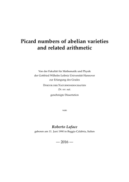 Picard Numbers of Abelian Varieties and Related Arithmetic