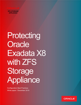 Protecting Oracle Exadata X8 with ZFS Storage Appliance