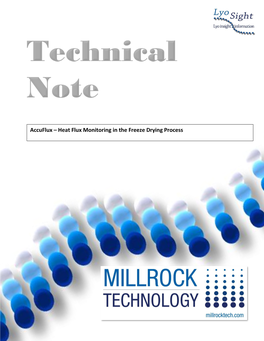 Accuflux – Heat Flux Monitoring in the Freeze Drying Process