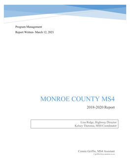 2018-2020 MS4 Report